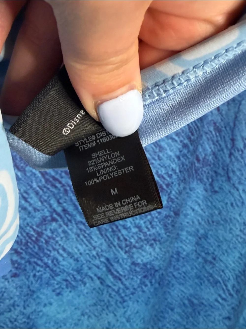 Disney Light Blue Swirl Bikini Top - Picture 9 of 10